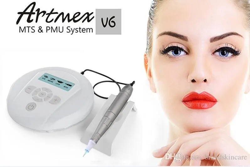 ArtMex V6 MTS + PMU digital tatueringsmaskin Permanent Makeup Machine för ögonbryn Semi Permanent Makeup Tattoo Device Tattoo DHL Gratis frakt