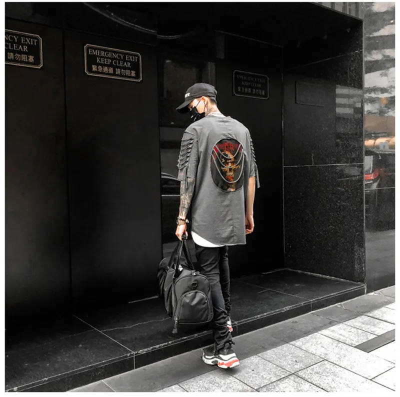 Wholesale Vintage Ripped Metal T Shirts For Men Punk Rock Wholesale Vintage Ripped Metal T Shirts For Men Punk Rock