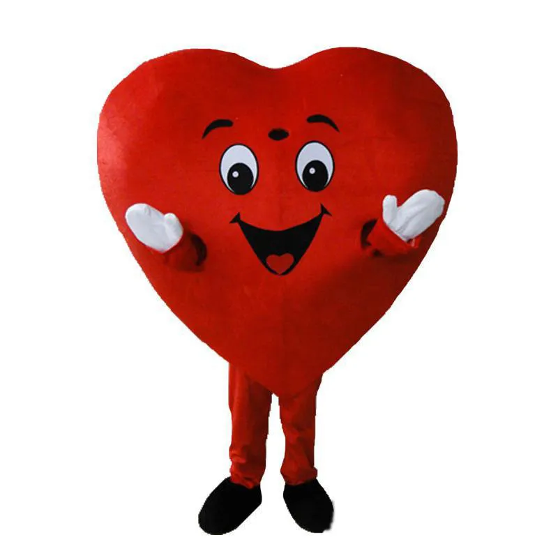 2019 Rabattfabrik Försäljning Rött hjärta av vuxen Mascot Kostym Vuxenstorlek Fancy Heart Love Mascot Kostym
