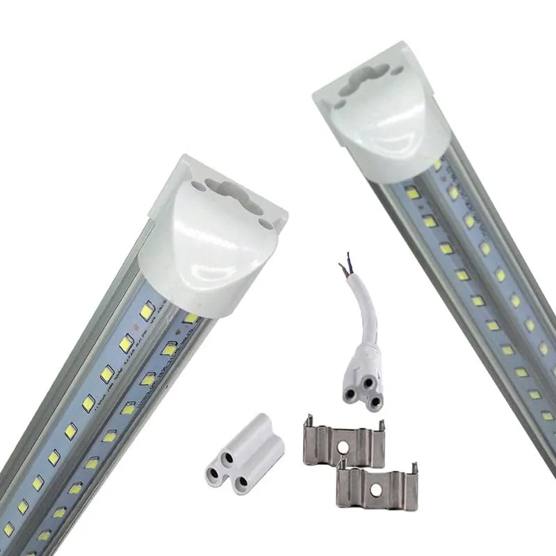 V-Shaped 2ft 3ft 4ft 5ft 6ft 8ft Cooler Door Led Tubes T8 Integrated Led Tubes Double Sides Led Lights 85-265V