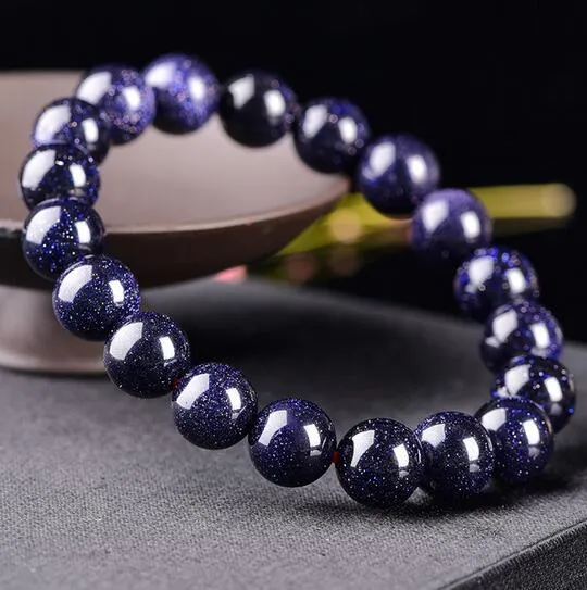 10 мм натуральный материал энергии камни синий авантюрин браслеты круглые бусины браслет для розовый женщины кристалл кварца ювелирные изделия любовь подарок