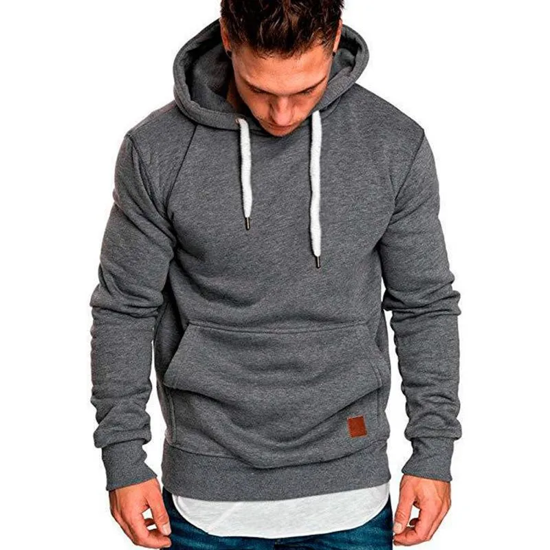 Sweat à capuche décontracté à manches longues pour hommes, automne hiver, haut chemisier