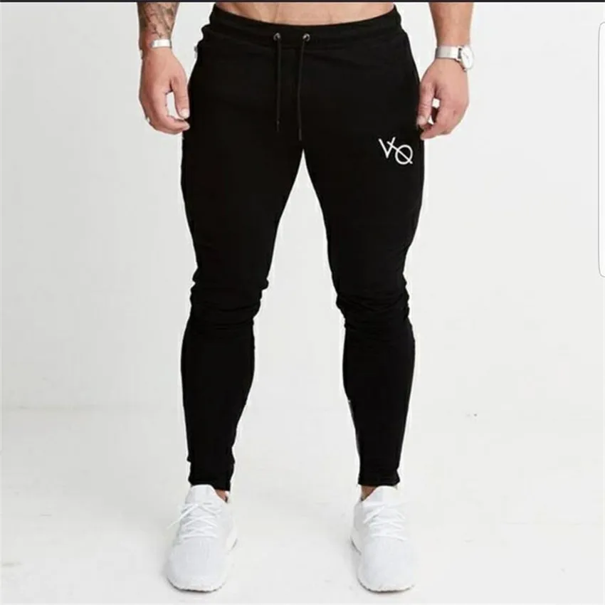 Calça masculina academia de verão masculino masculino masculino pólvora joggers fitness calça preto