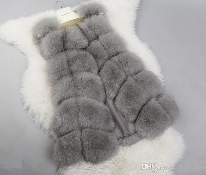 Womens Winter Faux Fur Gilet Waistcoat Jacket Coat Vest Outwear Gilet Women Warm Gilets Outwear Long Slim Vest Faux Fur