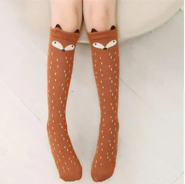 Fox Cat And Dog Cartoon Knee High Socks For Girls Princess Cotton Leggings  With Leg Warmers And Sports Tights D7141 From Twinsfamily, $1.09