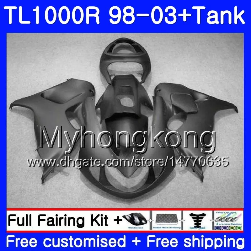 + Tank for SUZUKI SRAD TL 1000 R TL1000R 98 99 00 01 02 03 Matte black hot 304HM.3 TL1000 R TL 1000R 1998 1999 2000 2001 2002 Fairings