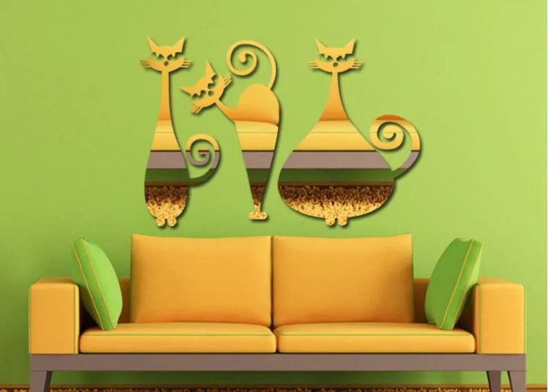 Acrílico Espelhado Adesivo Decorativo Da Arte Da Parede DIY Decoração Espelho Adesivos de Parede Kids Rooms Decoração de Casa