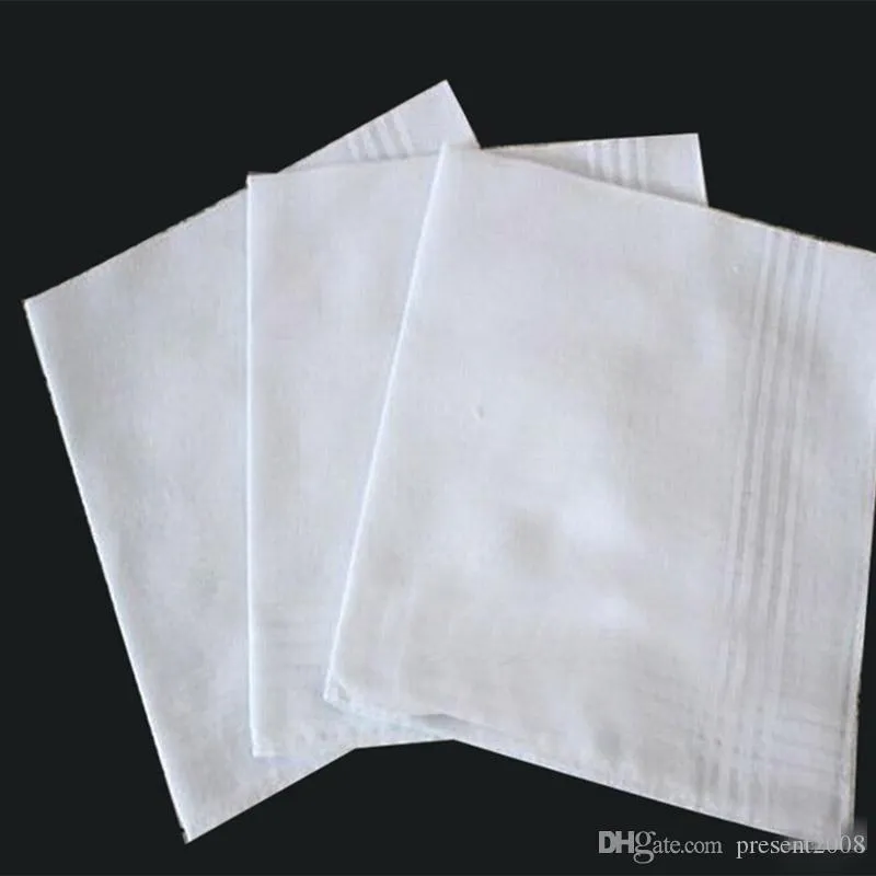 100st / mycket ny 100% bomull manbord satin handkerchief dragbåtar kvadrat handkerchief whitest 34cm 2019 het