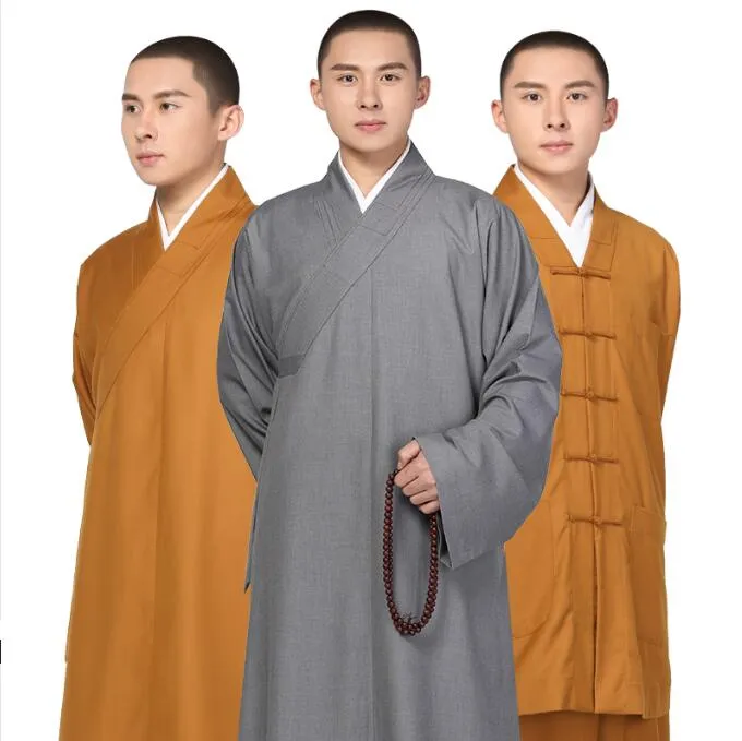 Men's Tracksuits Special Tachi Jacket pants suit monk Long robe Standard arhat Clothing Shaolin Buddhist Monk Robes Kung Fu Gown Uniforms