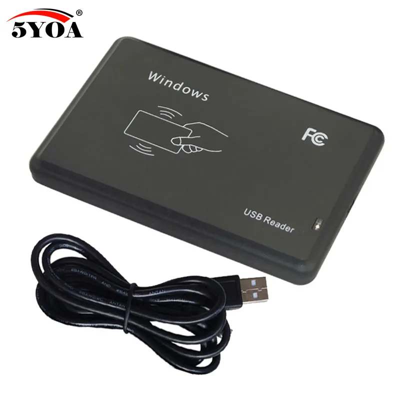 Rfid Reader Writer Card Reader, Usb Id Card Writer & Copier 125khz Usb Rfid  Card Duplicator With 5pcs Key Tag