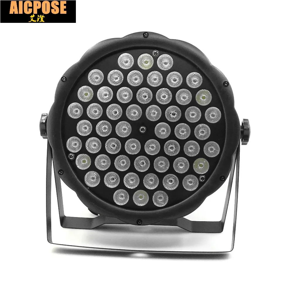 LED PAR LIGHT 54X3W DJ PAR LED 54 * 3W-lampor R12, G18, B18, W6 Tvätt Disco Light DMX Controller Effekt för små Paty KTV