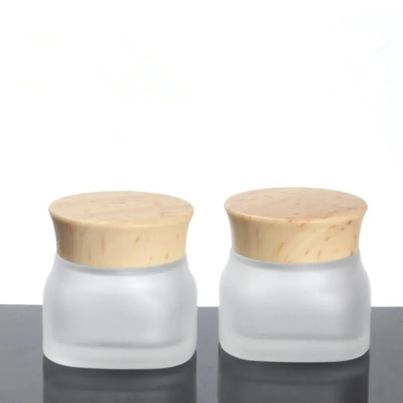 50g Transparent Frosting Glass Cosmetics Container, Cream Jars Lotion Cream Flaskor Snabb leverans F1882