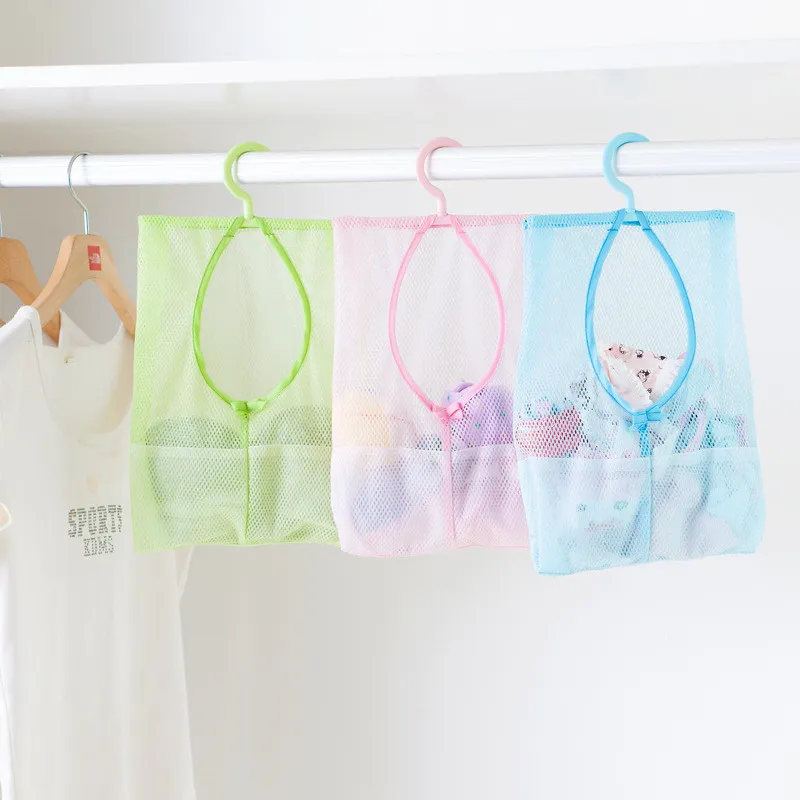 Bathroom Mesh Bag Child Bath Toy Hanging Storage Bag Kitchen Baskets Bathtub Holder Organizer Container Wholesale yq0723