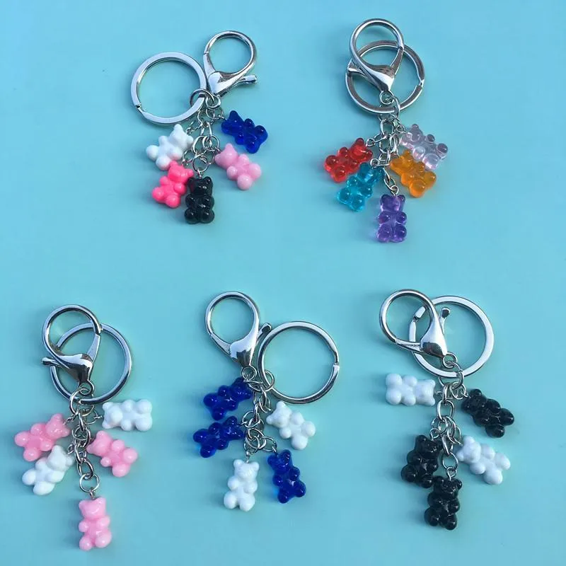 Key Holder Keychain Animal Charm, Colorful Resin Gummy Bear