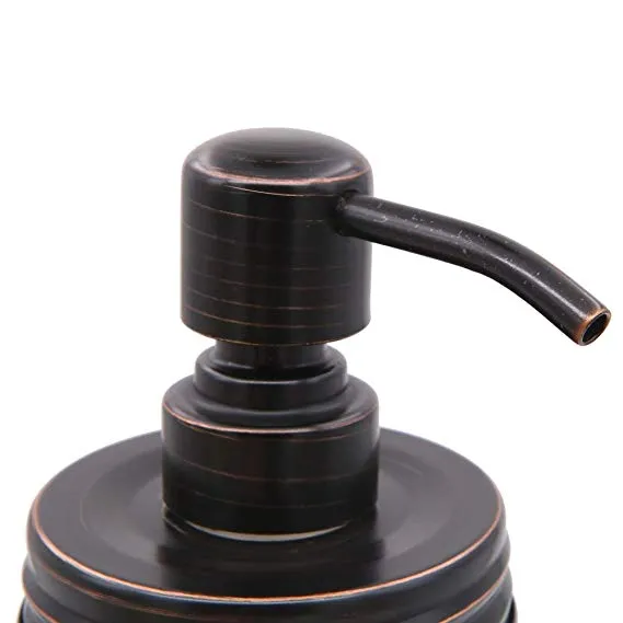 Oil Rubbed Bronze Mason Jar Black Soap Dispenser Pump Lid With Rust
