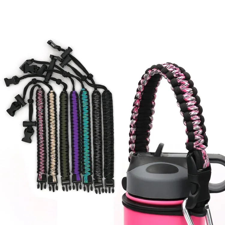 Bottle Rope Handle Paracord Handle Carrier For Wide Mouth Lid 18oz 32oz ...