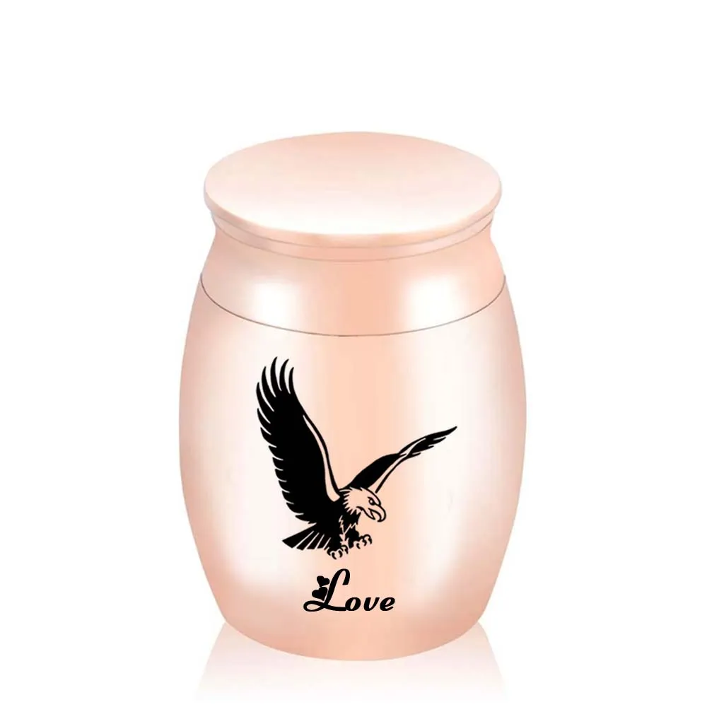 Aluminium Flying Eagle Caskets Pendant Urns Human Memorial Urn Pet Birds Ash Holder Cremation Urn For Ashes 30x40mm