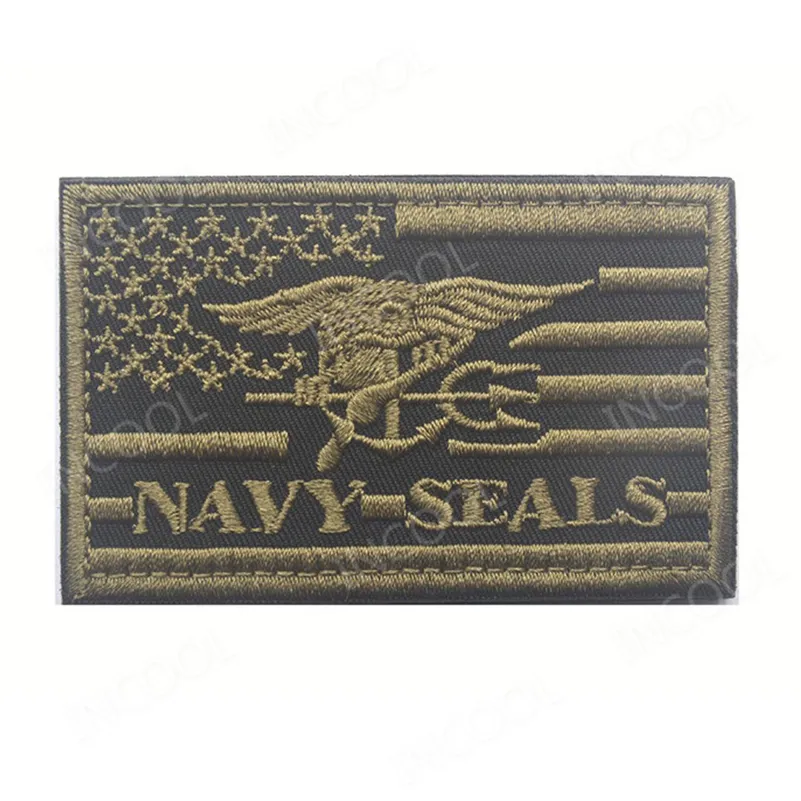 3D Embroidery Patch USA American Flag US Navy Morale Patch Tactical