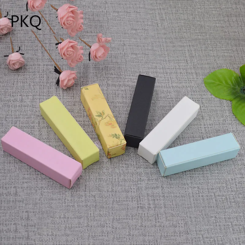 50 stks 2 * 2 * 7.1cm papier olie verpakking box cosmetica fles verpakking doos DIY lippenstift geschenkverpakking