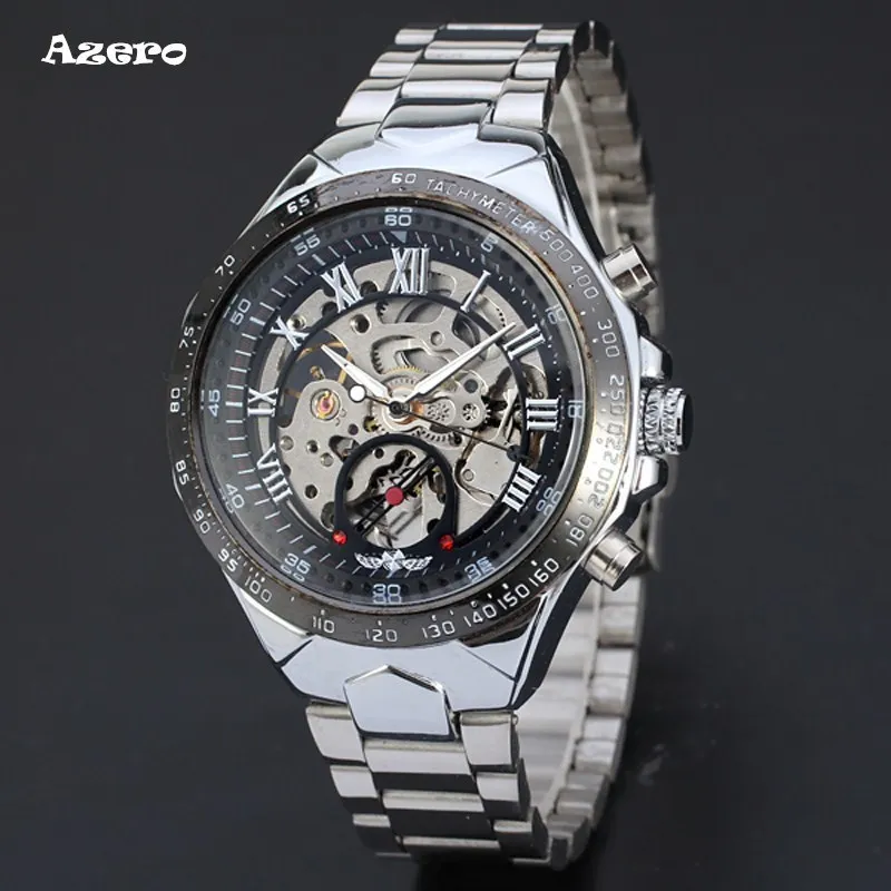 Vencedor Novo Número Esporte Design Bezel Ouro Assista Mens Relógios Top Marca de Luxo Montre Homme Relógio Automático Homens Esqueleto Relógio J190614