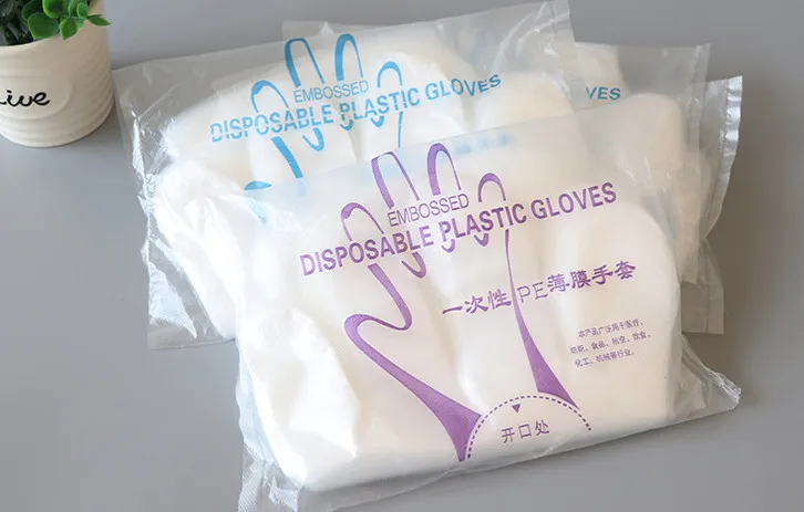 The latest 1 pack = disposable PE gloves, food-grade transparent ordinary style, thick, extra thick, 3 styles, DHL 