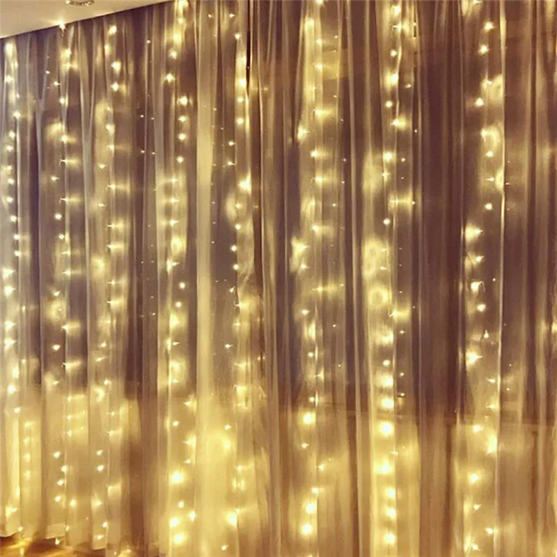 結婚式の装飾ライトLEDカーテン文字列妖精ライト300電球クリスマスクリスマスの結婚式ホームガーデンパーティーの装飾