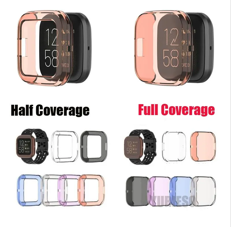 Versa2 Ultra-Thin Soft TPU Protector Case Cover Clear Protective Shell för Fitbit Versa 2 Band Smart Watch Skärmskydd