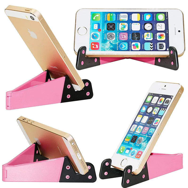 Folda V Shaped Universal Dobrável Móvel Celular Stand Holder colorido portátil Tablet PC dobrável teclado do telefone móvel Mãos Stand Holder