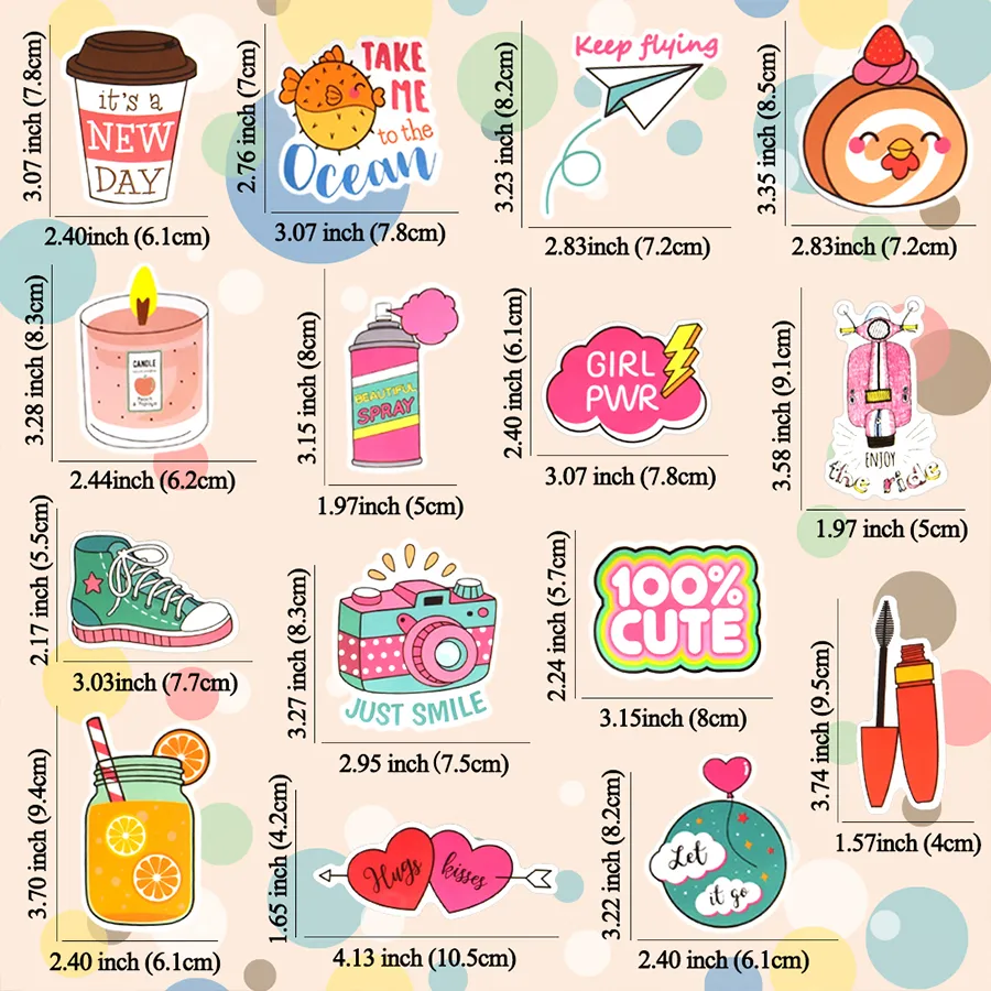 50 Waterproof Girly Vinyl Stickers For I Water Bottle, Laptops, Phones,  Scrapbooking, Bikes, Cars, And Party Decorations From Ae408, $22.22
