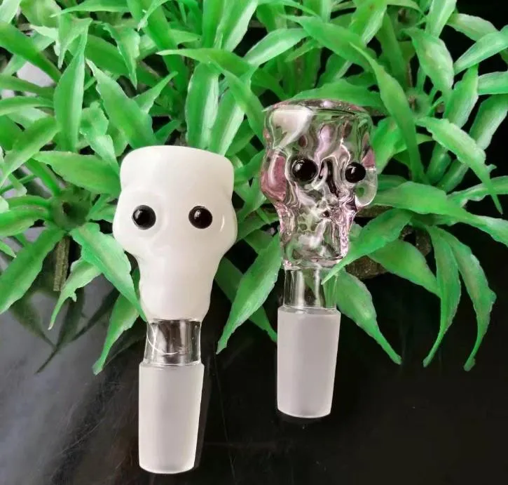 Neuer Knochen-Blasenkopf, neue einzigartige Glasbongs, Glaspfeifen, Wasserpfeifen, Shisha-Ölplattformen, die mit Tropfen rauchen