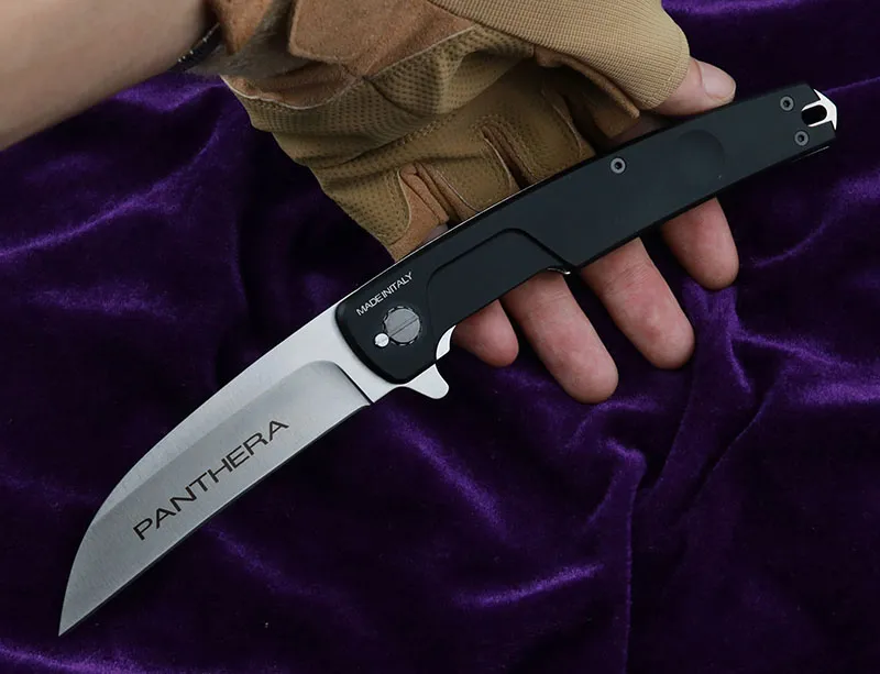 Cuchillo plegable táctico Panthera de EXTREMA RATIO N690 6061-T6, mango de aleación EDC, cuchillo de bolsillo para acampar al aire libre, cuchillo de supervivencia para caza