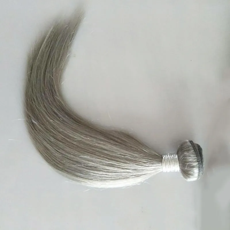 Good Quality Color Gray 100g 4Pcs one Lot brazilian Virgin Human Hair Weaves Bundles , Free DHL