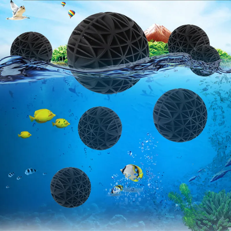 50Pcs/lot 16mm Aquarium Filter Bio Balls Portable Wet Dry Cotton For Air Pump Canister Clean Fish Tank Pond Reefs Sponge Media Promotion