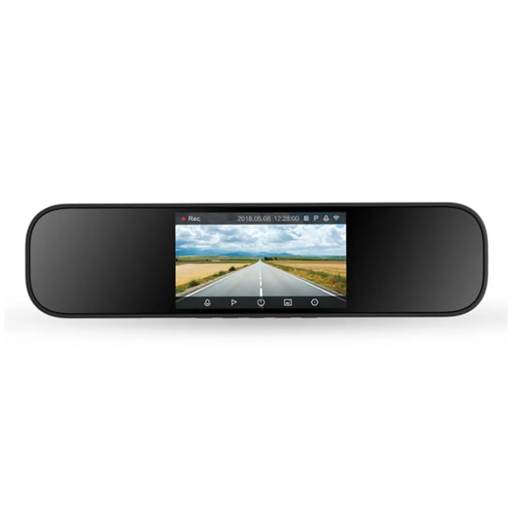 Mijia Smart Achteruitkijkspiegel 5 Inch IPS Display Auto DVR-camera met intelligente spraakbediening Parking Monitoring Dual Recording Front