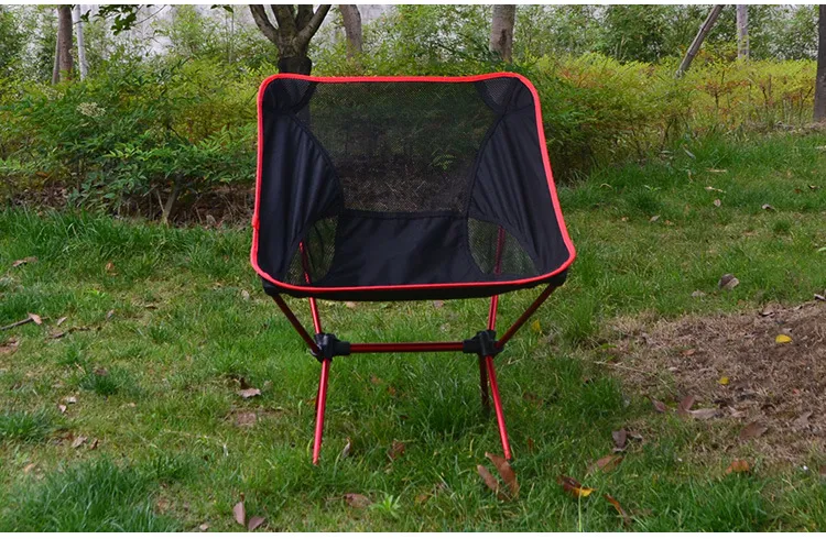 camping portable folding chair Ultra Light Outdoor Aluminum equipment Fishing gaming Chair and Chairs Leisure Simple