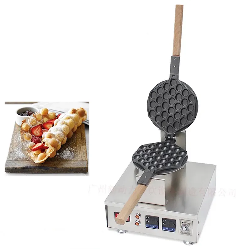 Kommerzieller Bubble-Waffeleisen-Antihaft-Digital-Hong-Kong-Eis-Ei-Waffeleisen-elektrische Snack-Ausrüstung305J