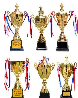 Customise Resin Soccer League Cup trophies and Alloy all Gold Medals Personal Football Trophy as gift or collectable