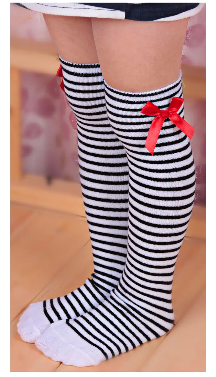 1 par de calcetines altos al muslo, 100% algodón suave, hasta la rodilla,  calcetines largos para mujeres y niñas, uso diario