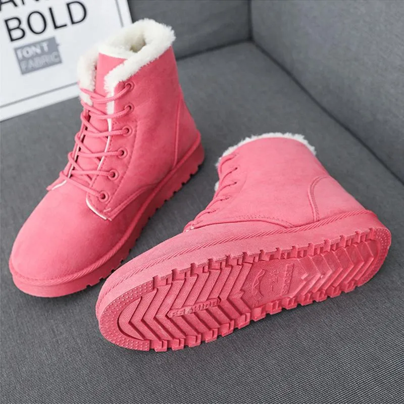 Topkwaliteit Snowboots Winter Lederen Dames Australië Klassieke Lace-Up Enkellaarzen Zwart Grijs Bruin Beige Fuchsia Dames Meisjes Casual Schoenen