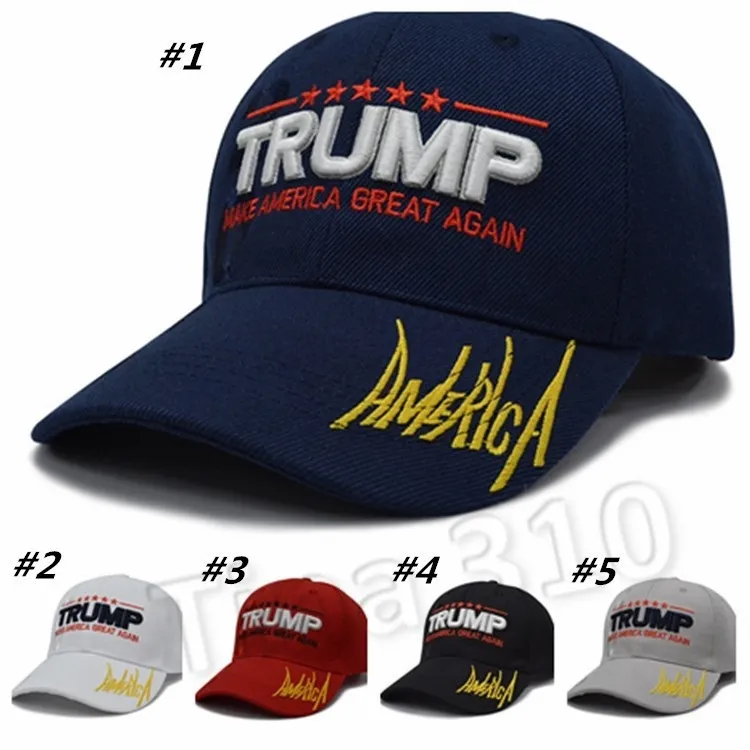 Donald Trump Hat Baseball Cap Maak AMERIKA GROOTTE NIEUW 3D-hoed Borduurwerk President Trump Caps Ball Caps T2C5150