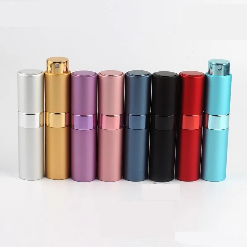 New 15ml perfume bottles telescopic rotary perfume bottle portable perfumes bottle cosmetic spray bottle 8 colors JXW546