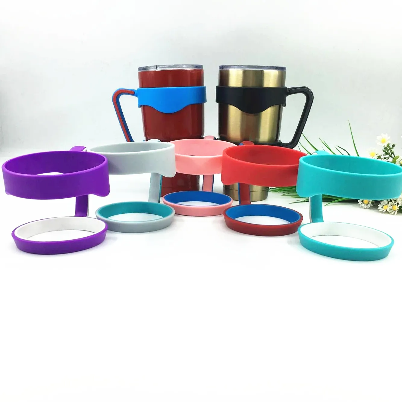 Asas de taza de 30 oz Asa de taza o portavasos Reemplazo de asa de mano de plástico portátil para taza de viaje Envío gratis 7 colores