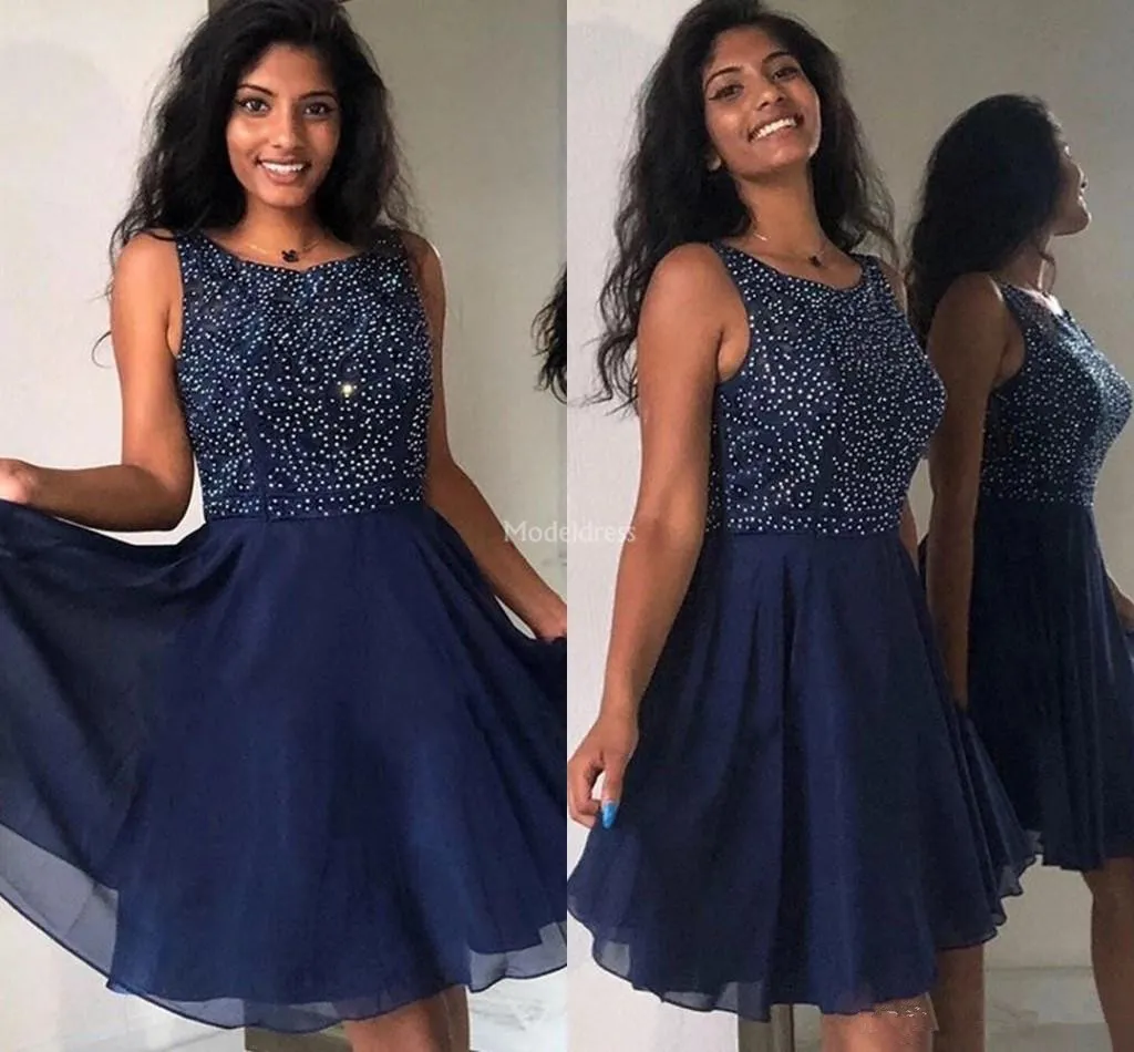 Stunning 2021 Black A Line Navy Sparkly Dress With Jewel