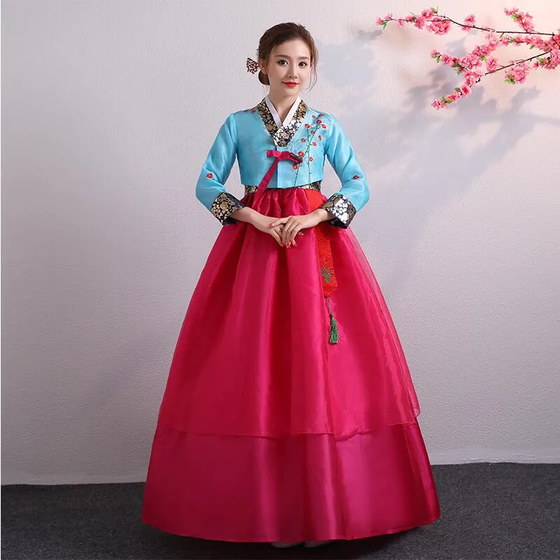 Asiatisk National Dance Costume Hanbok Klänning Traditionell Bröllop Koreansk Hanbok För Kvinnor Stage Wear Cosplay Performance Kläder