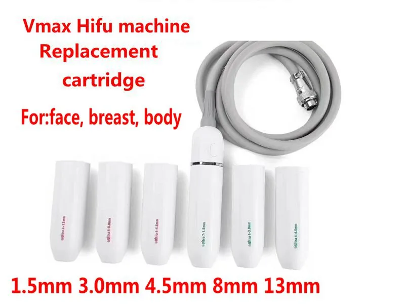 Replacement Face Body Cartridge for High Intensity Focused Ultrasound Lift Wrinkle Removal Vmax HIFU Machine Beauty