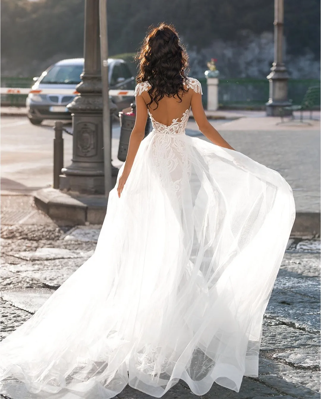long sleeve lace long dress A-Line Long Sleeves Embroidered Lace V-Neck Long Mother Of The Bride Dress  CDCD233C