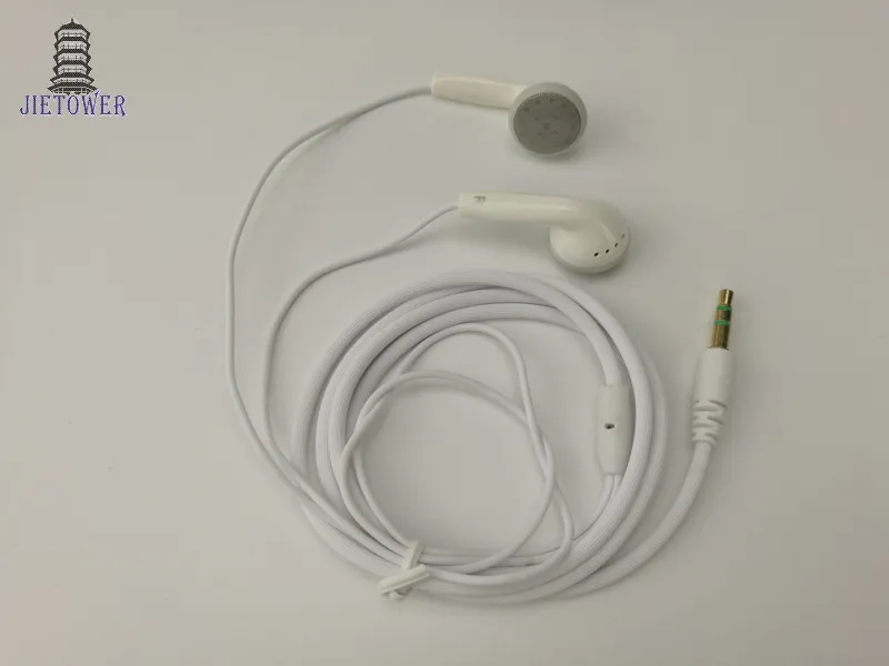 Tjock linje Crod kabel svart vit hörlurar 1.1 meter Billig bra kvalitet för musik, fabrik grossist, 500pcs