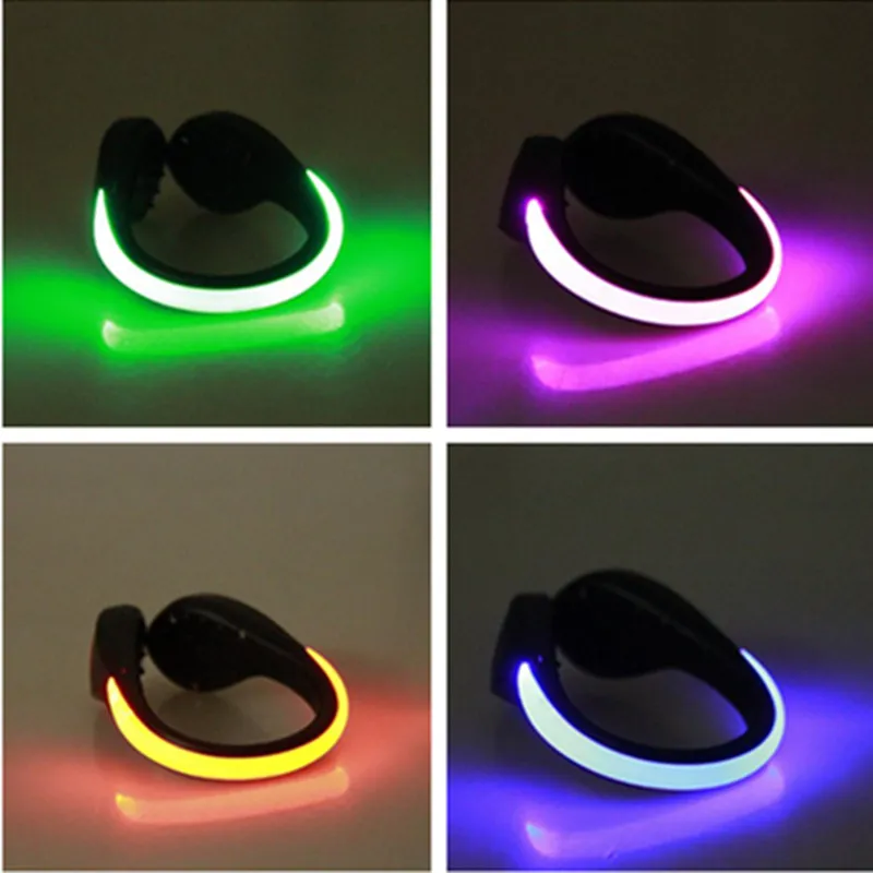 Luminoso LED Sneakers Clip Clip Light Safe Night Running Cycling Sport ...