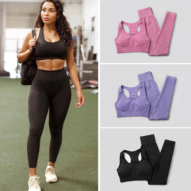 Women Vital Seamless Yoga Set Workout Sport Wear Gym Clothing