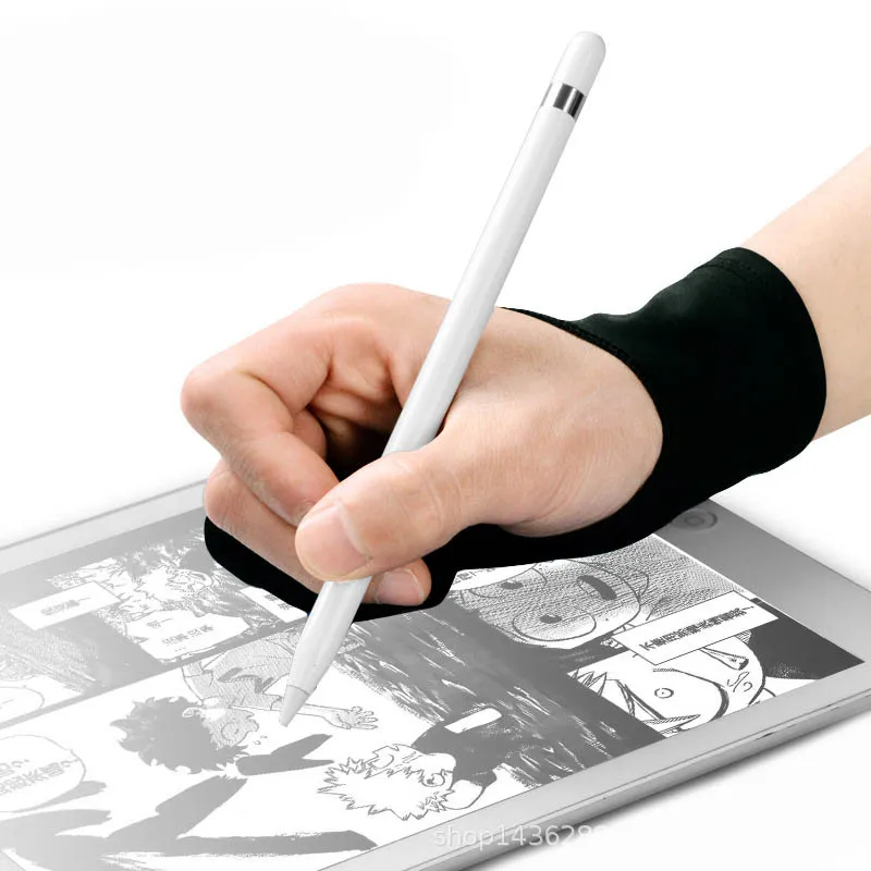 Anti Fouling Artist Drawing Fingerless Gloves For Typing For Graphics,  Tablet, And More Black, 2 Fein, Free Size From Donet, $1.02